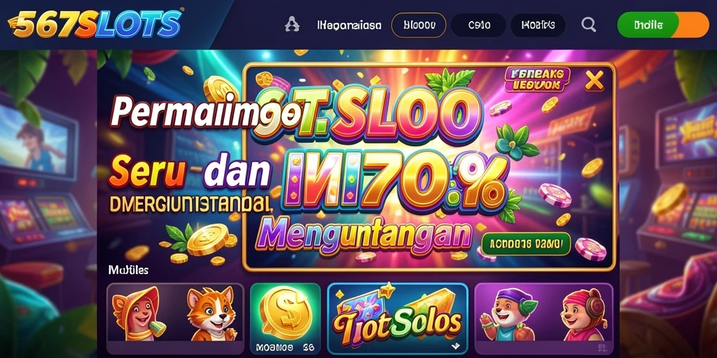 Tampilan menarik dari gameplay Slot 567SLOTS yang menantang.