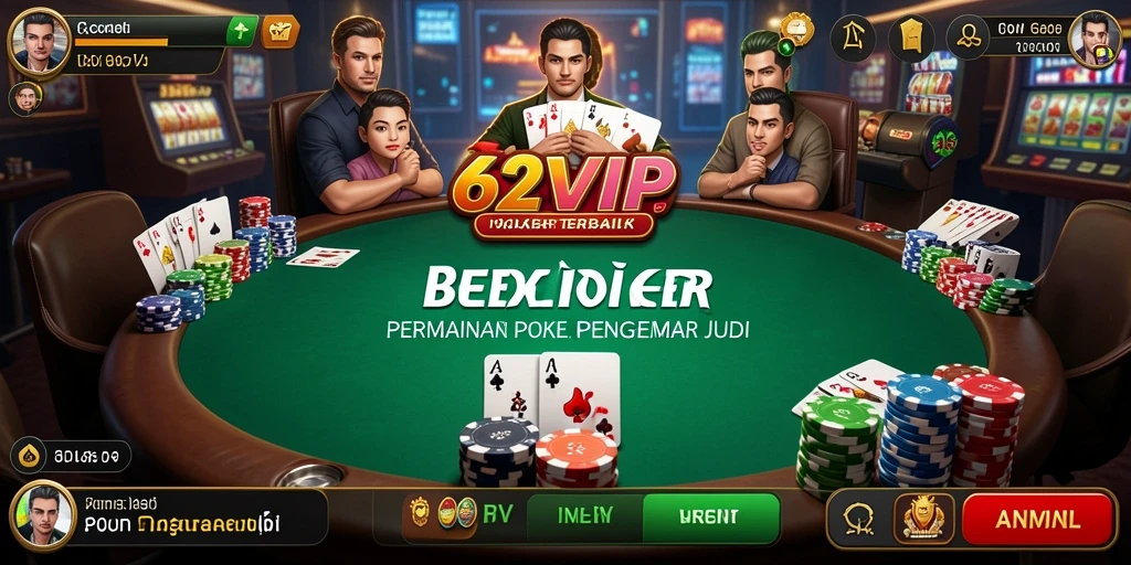 Screenshot gameplay Poker di aplikasi 62VIP dengan fitur menarik.