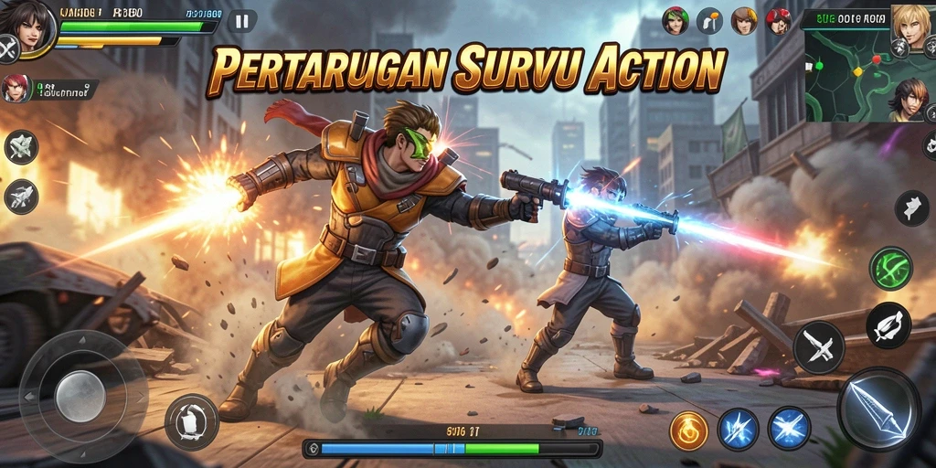 Tampilan aksi mendebarkan dalam gameplay 8180.