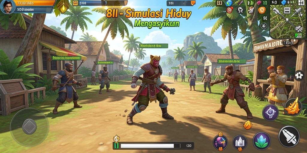 Tampilan gameplay 8II yang menarik dalam dunia simulasi.