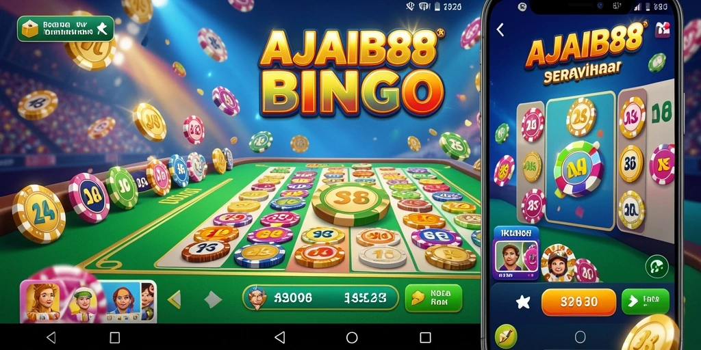 Screenshot AJAIB88 menunjukkan gameplay Bingo yang seru dengan antarmuka yang menarik.