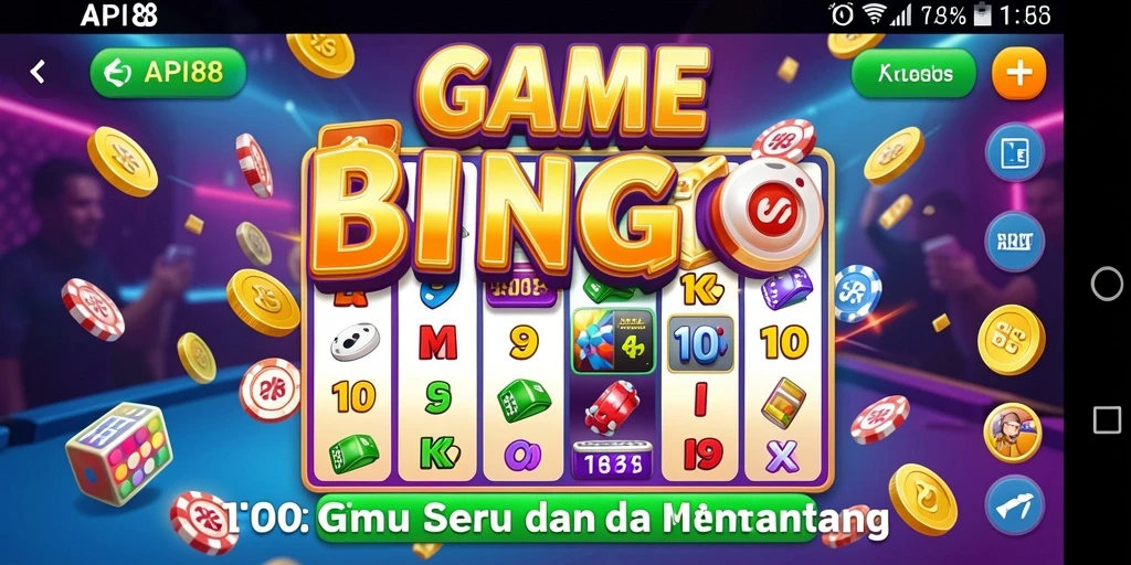Tampilan gameplay seru dalam permainan Bingo API88.