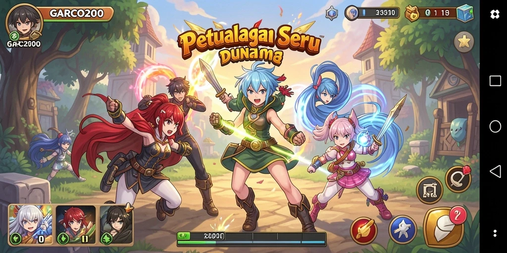Gameplay GARCO200 yang menarik dan penuh warna dalam dunia anime.