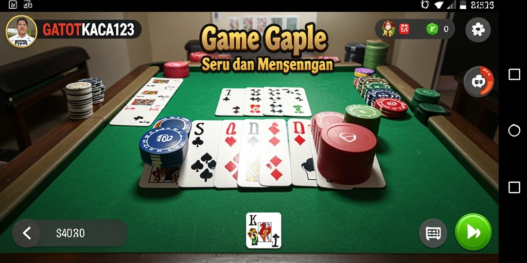 Screenshot menampilkan gameplay seru Gaple di GATOTKACA123.