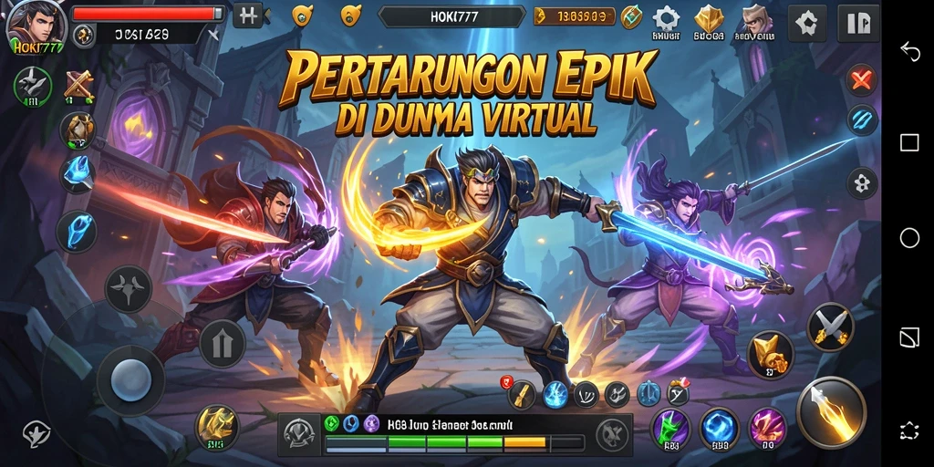 Tampilan pertarungan epik dalam HOKI777 dengan grafis menawan.