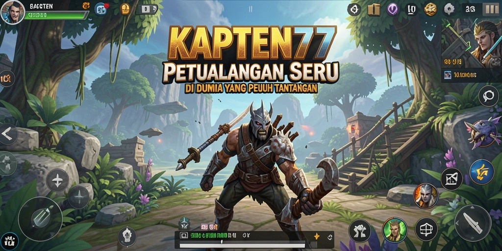 Tampilan gameplay KAPTEN77 yang mendebarkan dan penuh aksi.
