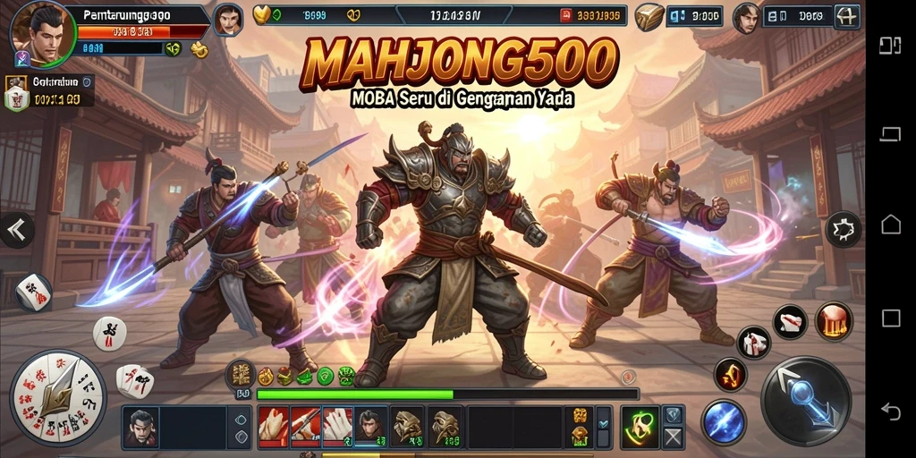 Tampilan gameplay seru dan mendebarkan dari MAHJONG500.