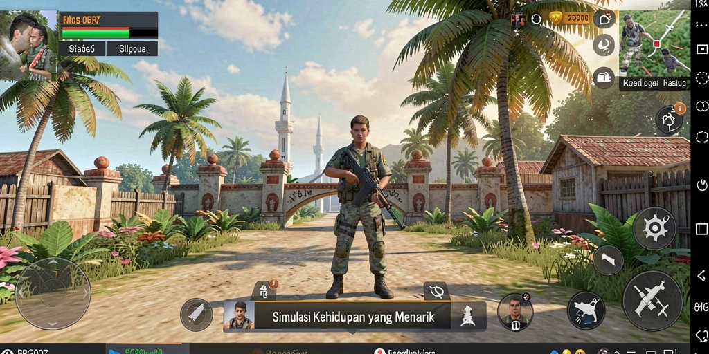 Screenshot gameplay PRG007 yang menunjukkan interaksi karakter.