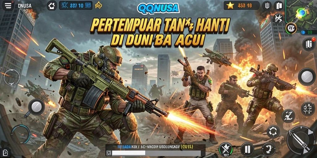 Tangkapan layar dari gameplay seru QQNUSA yang menampilkan aksi pertarungan.