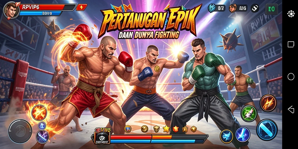 Gameplay RPVIP6 yang mendebarkan dengan aksi pertarungan yang intens.