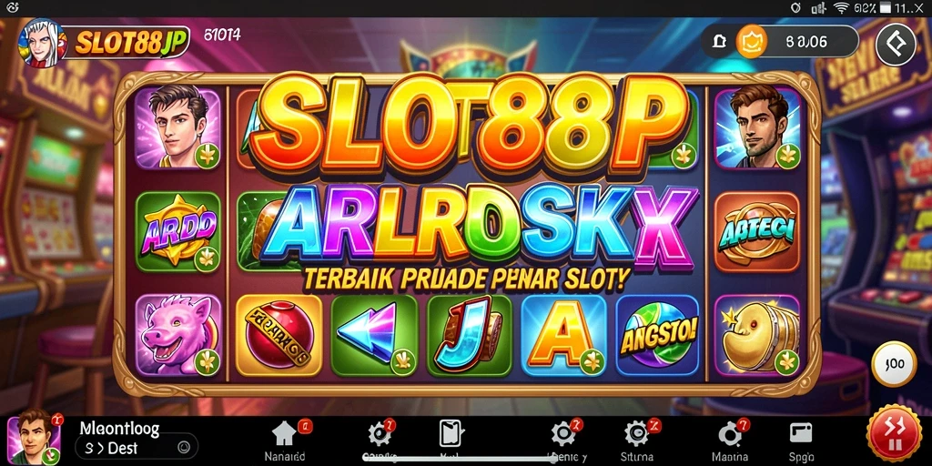 Screenshot gameplay menarik dari SLOT88JP dengan desain slot yang ceria.