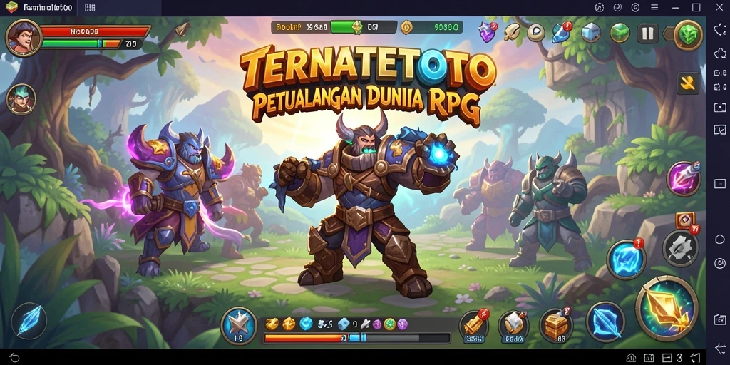 Screenshot menunjukkan karakter utama beraksi dalam pertempuran RPG yang mendebarkan.