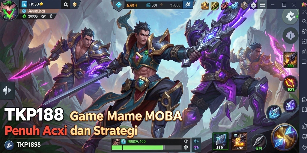 Tampilan gameplay MOBA yang mendebarkan di TKP188.