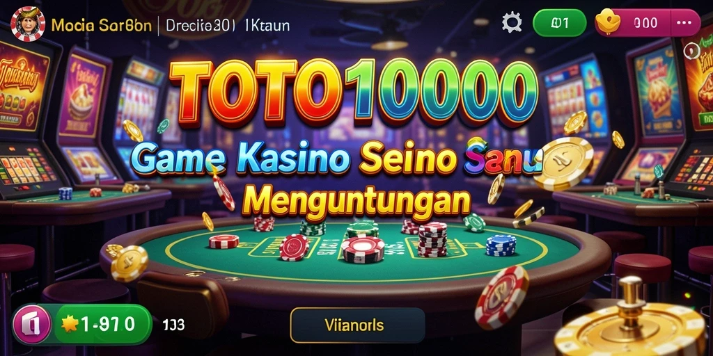 Screenshot gameplay menarik dari TOTO1000 dengan aksi kasino seru.