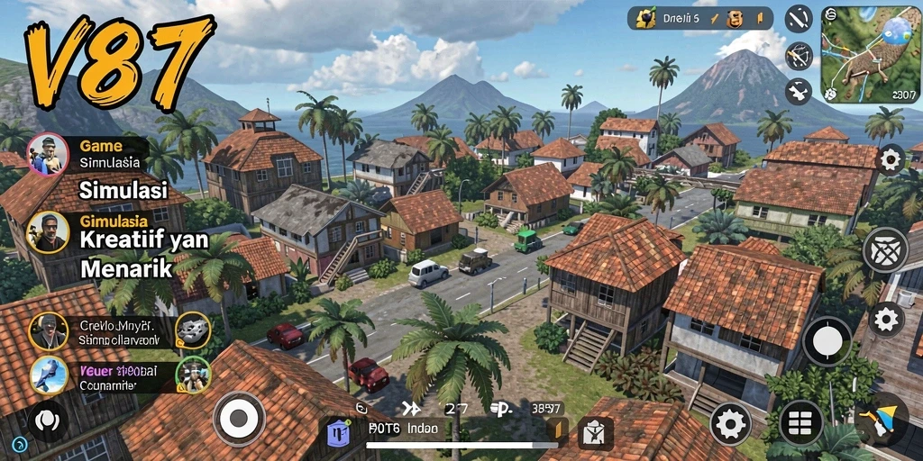 Tampilan gameplay V87 yang menarik dan interaktif.